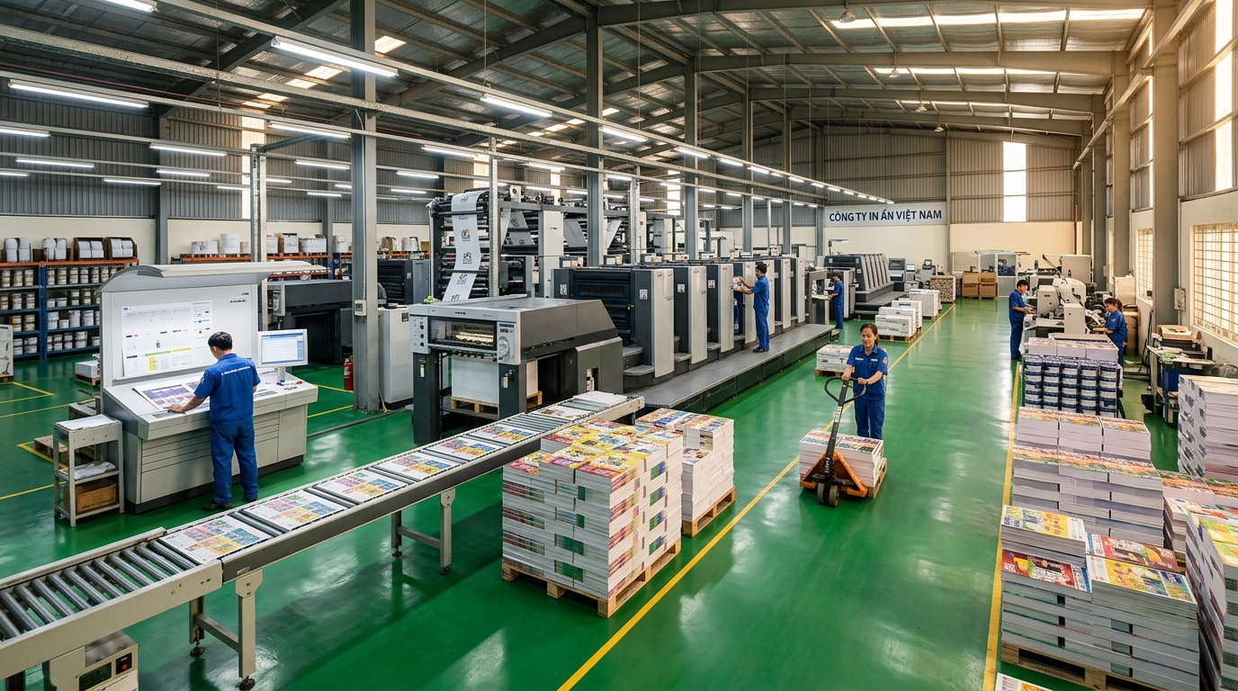 Nhà xưởng in ấn công nghiệp Việt Anh